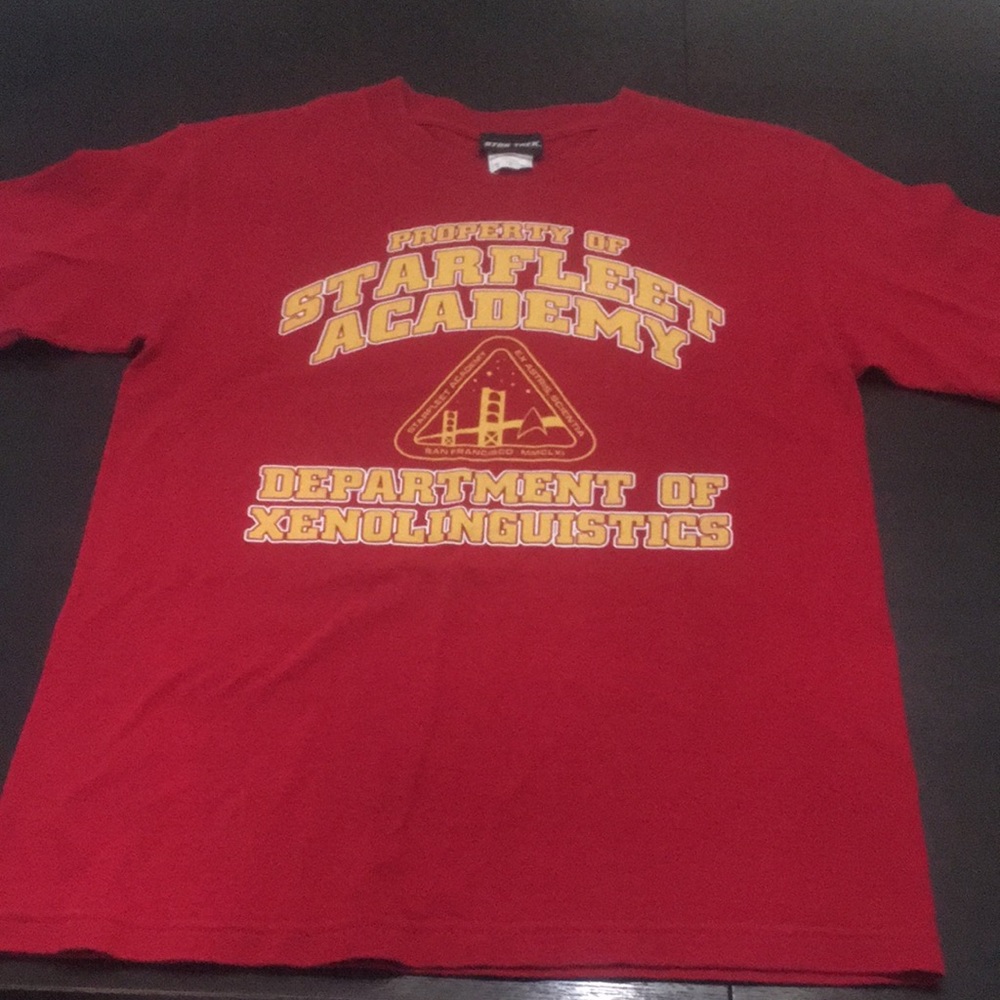 Star Trek Starfleet Academy T-shirt Red Mens Small Cotton